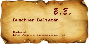 Buschner Baltazár névjegykártya
